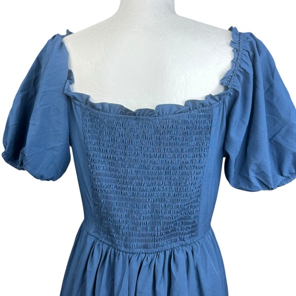 Scarlett Darkness Milkmaid Steampunk Fairy Dress L Smocked Ruffles Victorian - Picture 7 of 16